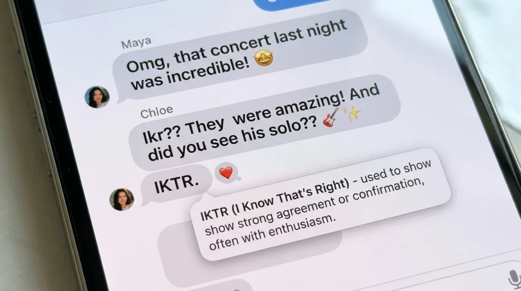 What Does IKTR Mean in Text