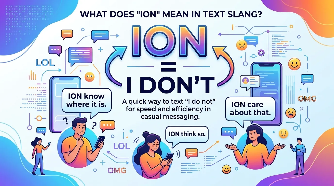 what does ion mean in text