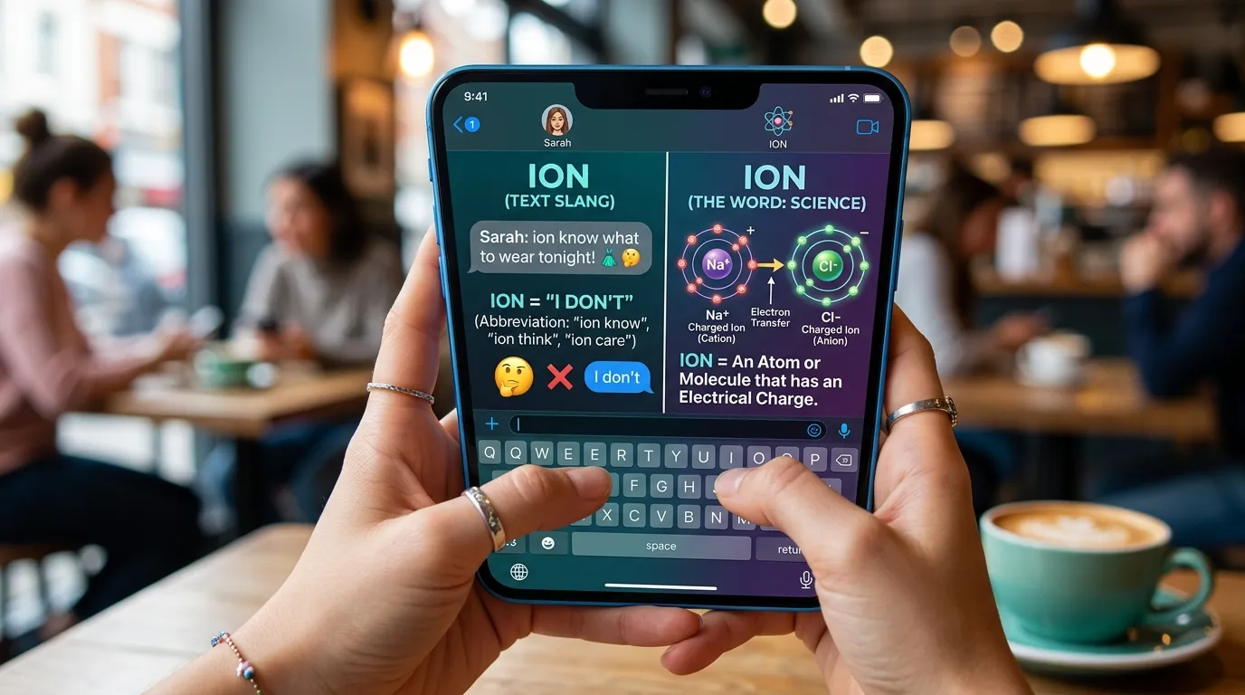 what does ion mean in text