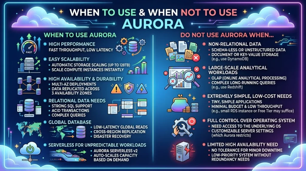 When to Use and When Not to Use Aurora