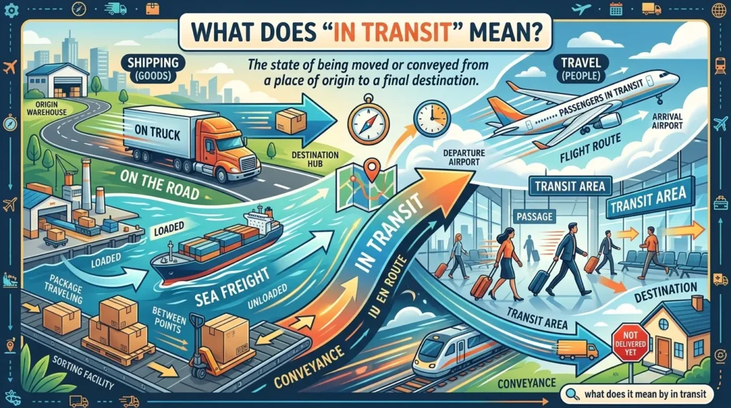 What Does In Transit Mean in Text